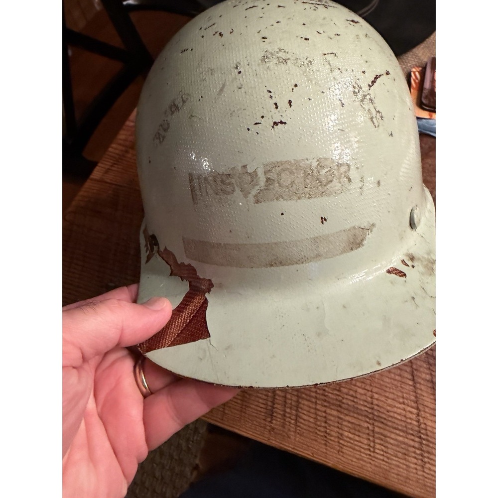 Vintage MSA Skullgard Fiberglass Hard Hat Inspector